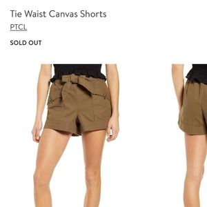 Canvas Paper Bag Tie Shorts